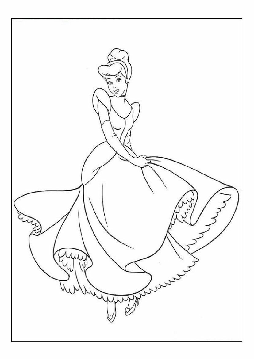 extraordinary Printable Cinderella Coloring Pages For Kids – cinderella coloring pages free to print