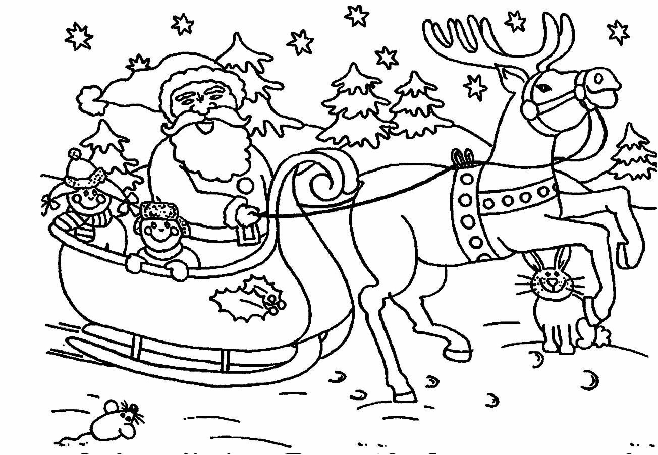 terrific Simple Christmas Coloring Pages Santa And Reindeer Santa Coloring overwhelming principles – coloring pages of santa claus and reindeer