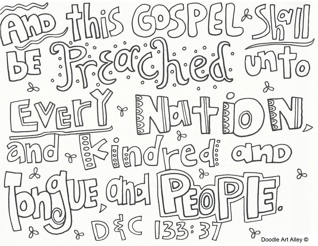 wonderfull Missionary Work Religious Doodles – missionary coloring pages free